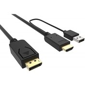 Resim Alfais 4413 HDMI To Displayport Çevirici Dönüştürücü Adaptör Monitör Kablosu 2 M 