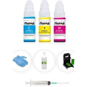 Resim Photoink Canon Tüm Modeller Plus renkli kartuş dolum seti 3 Renk 