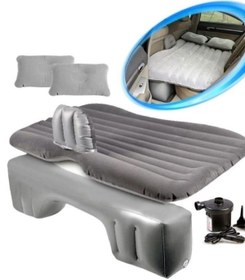 Resim Sarftech Şişme Araba Yatağı Arka Koltuk Için + Araç Pompası Hediye Araç İçi Şişme Yatak 