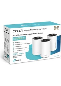 Resim TP-Link Deco PX50 (3-Pack) | Wi-Fi 6 Powerline & Mesh Sistemi | AX3000 Mbps Hız | Fiber Uyumlu | Çift Bant | AI-Roaming | Gigabit Port | 150 Cihaz | 600 m² | WPA3 | Mobil Uygulama ile Kolay Kurulum 