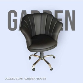 Resim Garden House Papatya Ofis Koltuğu Siyah Deri Ofis Koltuk Bekleme Koltuğu Çalışma Masa Sandalyesi Berjer Siyah 