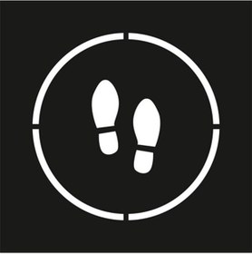 Resim Boyama Şablonu Ayak İzi Kompozit 50x50cm-3067 - 50 x 50 CM 