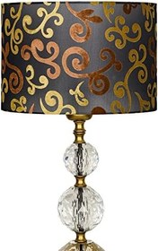 Resim MİNİMAL E-TİCARET & BİLGİ TEKNOLOJİLERİ Exclusive Gold Glass Abajur (Spiral Siyah) 