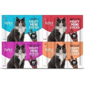 Resim Reflex Plus Mini Mix Karışık Lezzetler Stick Kedi Ödül Maması 1 Adet 40 Gr 