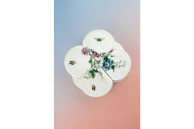 Resim Belisya 4 Lü Porselen Kapaklı Kahvaltılık 