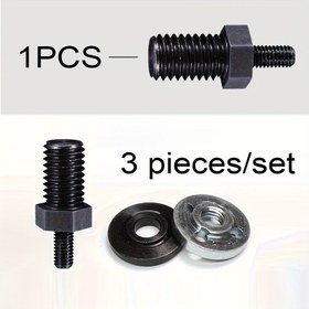 Resim 1 adet/3'lü set - M5'ten M10'a Açılı Taşlama Adaptör Bağlantı Çubuğu Seti, 2 Adet 100 Tipli Açılı Taşlama Kendinden M10 Basınç Plakası Somunu ile, Güçlü Yapı, Kolay Kurulum 