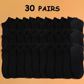 Resim 30/60 Çift Erkek Siyah, Beyaz ve Gri Renk Kısa Çoraplar, Nemi Emen, Nefes Alan, İnce Tekne Çoraplar, İlkbahar ve Yaz İçin Uygun, Ter Tutmayan 