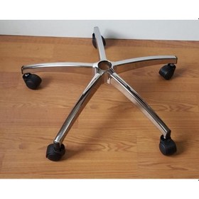 Resim Kamusalmarket Oyuncu Koltuğu Krom Yıldız Ayak Tekerlekli Çap 64 Cm 150 Kg 