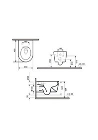 Resim Lena Asma Klozet Kapak Dahil Et-501m4 Siyah Siyah 