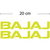Resim Bajaj Yazılı Neon Sarı Sticker Etiket Modeli 