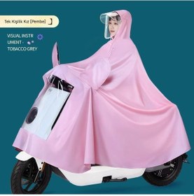 Resim Yağmur Fırtınasını Önlemek İçin Motosiklet Araba Panço Yağmurluk Beyaz - Siyah 