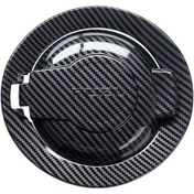 Resim Dashanshop 2008-2023 Abs Karbon Fiber Yakıt Tankı Kapağı Dekor Valf Araç Tuning Aksesuar Siyah Karbon Desen 