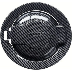 Resim Dashanshop 2008-2023 Abs Karbon Fiber Yakıt Tankı Kapağı Dekor Valf Araç Tuning Aksesuar Siyah Karbon Desen 