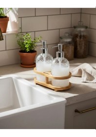 Resim Bambu Standlı 2'li Sabunluk Seti Çok Renkli 