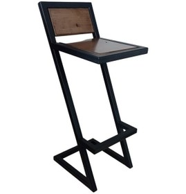 Resim Metal Bar Taburesi Açık İskelet 