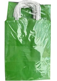 Resim Burgu Saplı Karton Kraft Çanta 25'li 25 X 12 X 31 Cm Yeşil 