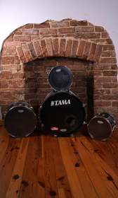 Resim Premier APK 1988 Piano Black Made in England Akustik Davul Seti (2.El) 