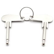 Resim Xiyyadms 2 Adet Antik Traktör Ve Ekskavatör İçin Metal Kontak Anahtarı, Gümüş Renk, 60 Mm Uzunluk 