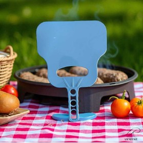 Resim Ar Armese Mangal Yelpazesi El Tipi Plastik, Barbekü ve Mangal Kömür Yakma İçin Pratik Üfleyici İnce 