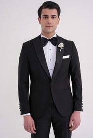 Resim 032 Slim Fit Siyah Altro Takım Elbise - Siyah / SİYAH - 52 