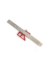 Resim Springsun "çok Amaçlı Paslanmaz Çelik Marangoz Cetveli - 45 Açı, Dik Açı Ve Merkez Bulma Özellikli" 