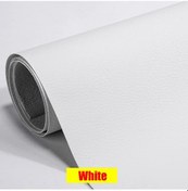 Resim Kendinden Yapışkanlı Deri Yama Kanepe Tamir Yenileme Deri Etiket Mobilya Masa White 20x30cm 