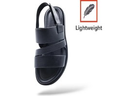 Resim Hammer Jack Setenil H2517 Hafif Tasarım Deri Erkek Siyah Cırtlı Konfor Sandalet 