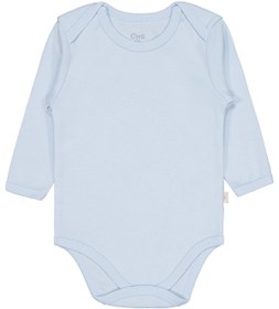 Resim Civil Baby Düz Renkli Uzun Kol 12-36 Ay Çıtçıtlı Badi - Mavi - Mavi / 12-18 Ay 