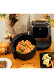 Resim CECOTEC Cecofry Rain 5,5 L Airfryer Otomatik Yağ Dağıtıcı Fritöz Hızlı Sağlıklı Yağsız Pişirme 