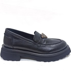 Resim ALBİNİ ALBİNİ SİYAH DERİ KADIN LOAFER AYAKKABI 