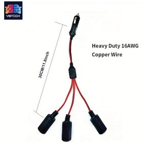 Resim Oldfriend 16awg Çakmak Erkek Dişi 1e3 Y Model 30cm Uzatma Kablosu 