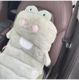 Resim Elmpaly Kurbağa Desenli 80x45cm Kalın Yumuşak Araç Koltuğu Ve Sandalye Şiltesi 
