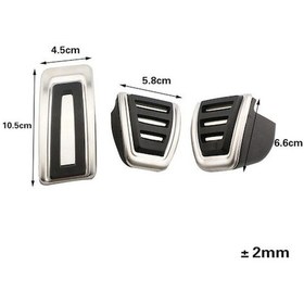 Resim Novahub Paslanmaz Çelik Araba Pedalları Ayak Yakıt Fren Debriyaj Kapağı Vw Passat B8 Golf 7 Tiguan 2017 - 2021 Seat Leon 5f Mk3 Mt Pedal 