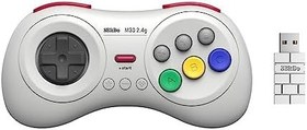 Resim 8Bitdo M30 2.4G Wireless Gamepad for Sega Genesis Mini and Mega Drive Mini and Switch with 6-Button Layout (White) 