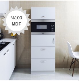 Resim Mdf Mikrodalga Fırın Raflı Kapaklı Çekmeceli Çok Amaçlı Hazır Mut 