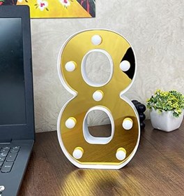 Resim giftmoda 3D Işıklı Led Sayı Dekoratif Aydınlatma Büyük Boy 8 