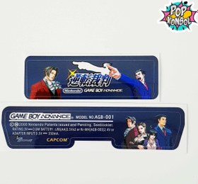 Resim Nintendo GameBoy Advance Arka Yapıştırma Ace Attorney GBA Back Tag Sticker MODEL 05 