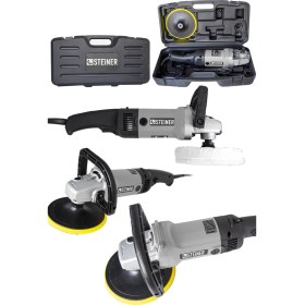 Resim Steiner 2800 Watt Profesyonel 6 Kademe Devir Ayarlı Sjs Metal Şanzıman Pasta Cila Polisaj Makinesi 