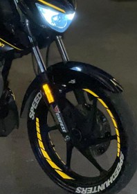 Resim Banxtre Reflektif Gece Parlayan Jant Şeridi Motor için Reflektif Parlayan Jant Şeridi 8 Parça 