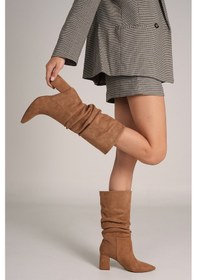 Resim Luna Kadın Camel Topuklu Çizme Camel 