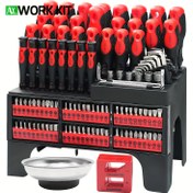 Resim 118 Parça Manyetik Tornavida Seti, Plastik Raf ile, Oluklu, Phillips, Pozidriv, Torx ve Diğer Baş Şekilleri, Altıgen Anahtar, Geniş Kullanım Alanına Sahip Hassas Tornavida Seti. Güzel Hediyeler 