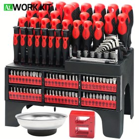 Resim 118 Parça Manyetik Tornavida Seti, Plastik Raf ile, Oluklu, Phillips, Pozidriv, Torx ve Diğer Baş Şekilleri, Altıgen Anahtar, Geniş Kullanım Alanına Sahip Hassas Tornavida Seti. Güzel Hediyeler 