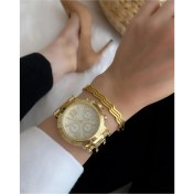 Resim İstliv Gold Unısex Çelik Kasa Analog Kol Saati 