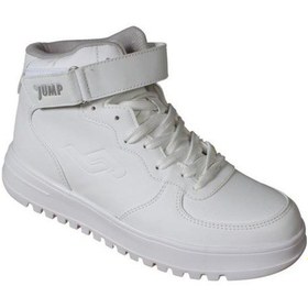 Resim Jump Kadın Beyaz Cilt Bilekli Bağcıklı Çırtlı Comfort Kalın Taban Spor Ayakkabı Beyaz 