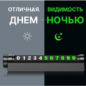 Resim Besthome1 Çift Numaralı Gizli Park Kartı - Gece Görünürlü, Kolay Kurulum, Tüm Araçlar İçin Uygun 