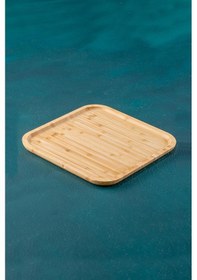 Resim Acar Bambu Kare Tabak - 20 Cm 