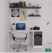 Resim Çalışma Masası Raflı Ve Çekmeceli Geniş Depolama Alanlı 