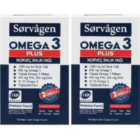Resim Omega 3 Plus 1200 Mg Norveç Balık Yağı 2 Adet 