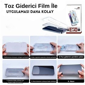 Resim Apple Uyumlu iPhone 16 Plus Ekran Koruyucu Anti Statik Kolay Uygulama Aparatlı 