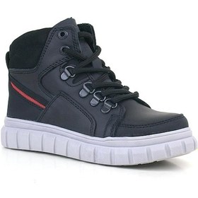 Resim Rakerplus Hakiki Deri Siyah Fermuarlı Erkek Çocuk Bot Siyah 